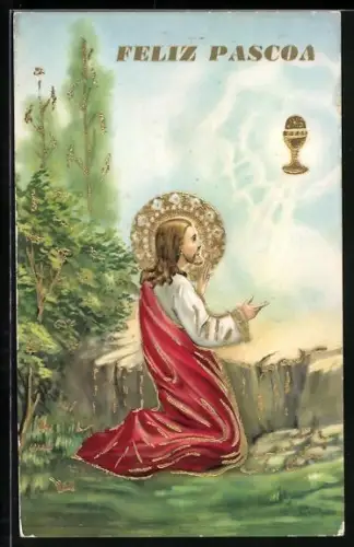 AK Jesus betet zu Ostern