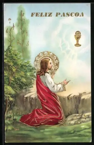 AK Jesus betet zu Ostern