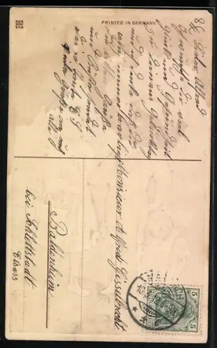 AK Kinder mit Geschenkkörben