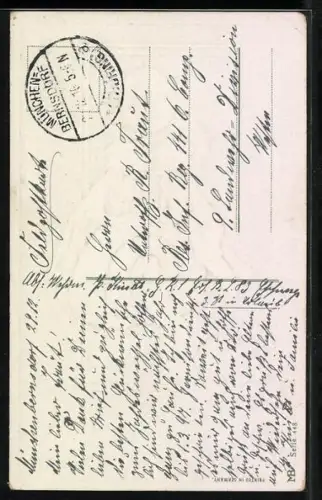 AK Kleines Paar kommt sich Beim Bau eines Schneemanns näher