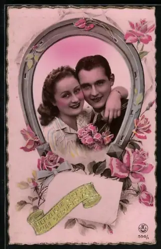 AK Hufeisen mit Liebespaar