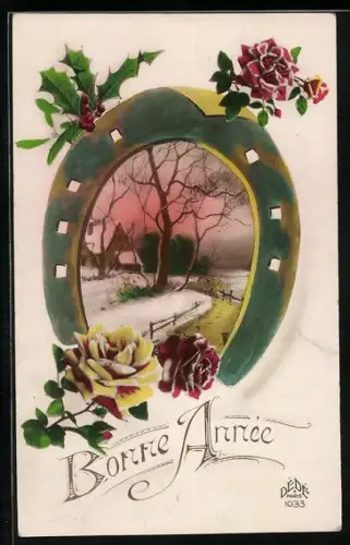 AK Hufeisen mit idyllischer Landschaft