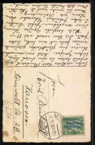 AK Gelukkig Nieuwjaar!, Zwerge auf Telegraphenmast