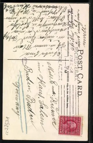 AK Kinder halten Blumen und ein Kaninchen im Arm, Hartelijk Gefeliciteerd! Glückwunsch