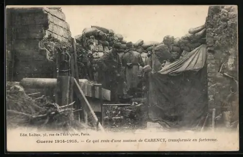 AK Carency, Ce qui reste d`une maison, transformée en forteresse