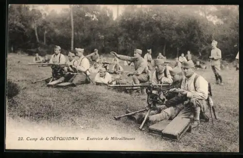 AK Coetquidan, Camp de Coetquidan, Exercice de Mitrailleuses