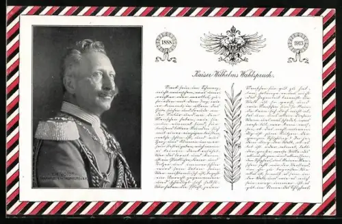 AK Kaiser Wilhelms Wahlspruch, 1888-1913