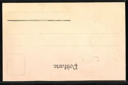 Präge-AK Kaiser Wilhelm II. im Profil, Ein deutscher Gruss