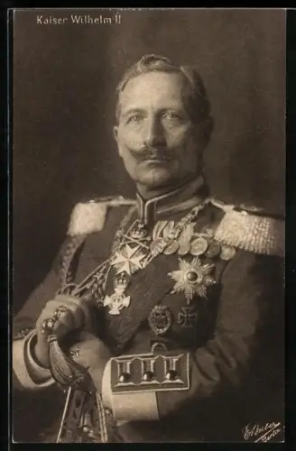 AK Kaiser Wilhelm II. mit Degen