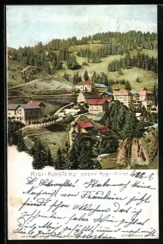 AK Rigi-Klösterli, Ortspartie gegen Rigi-First