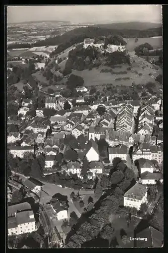 AK Lenzburg, Gesamtansicht vom Flugzeug aus gesehen