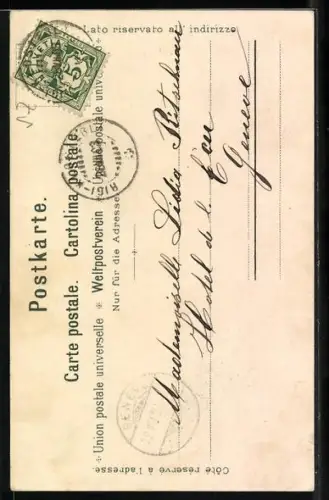 AK Rigi-Klösterli, Ortsansicht gegen Rigi-First