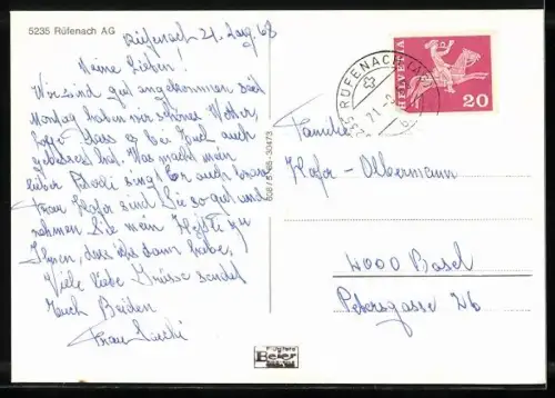 AK Rüfenach, Ortsansicht, Flugaufnahme