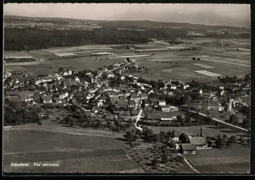 AK Echallens, Vue aérienne