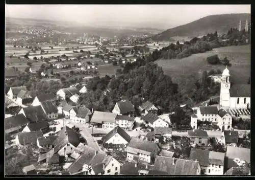 AK Kaisten, Ortsansicht vom Flugzeug aus gesehen