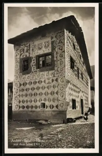 AK Andeer, Sgrafito-Haus aus dem Jahre 1501