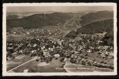 AK Moosleerau, Fliegeraufnahme des Ortes mit Kircheleerau
