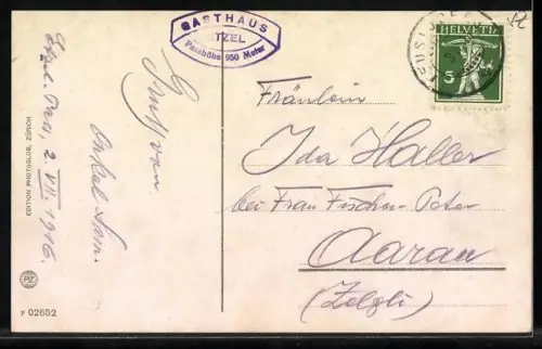 AK Einsiedeln, Gasthaus zum Etzel und St. Meinrad-Kapelle