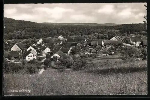 AK Riniken bei Brugg, Ortsansicht von Berghang aus