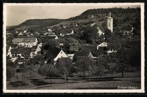 AK Zeihen /Aarg., Ortsansicht mit Kirche