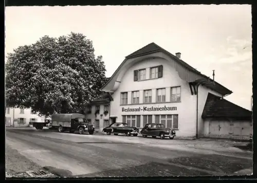 AK Hunzenschwil bei Aargau, Restaurant Kastanienbaum, Familie Luder-Grütter