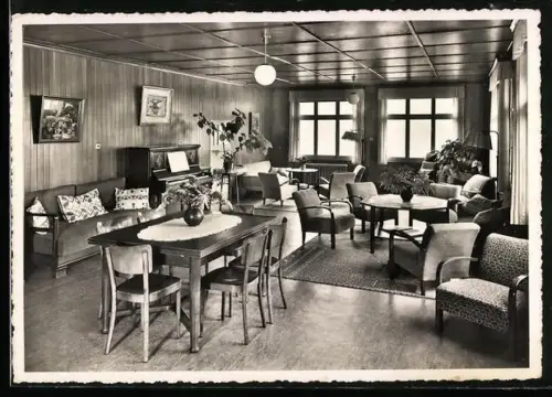 AK Oberägeri, Ländli am Aegerisee, Aufenthaltsraum der Kuranstalt Ländli