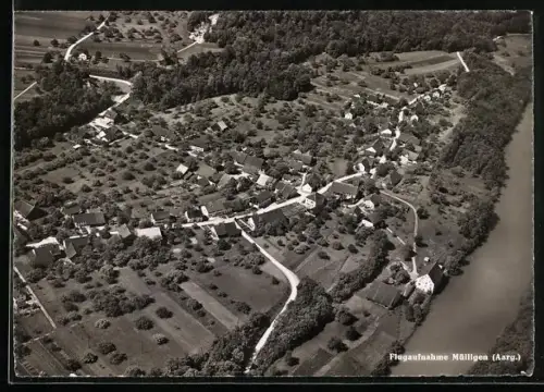 AK Mülligen /Aarg., Ortsansicht, Fliegeraufnahme
