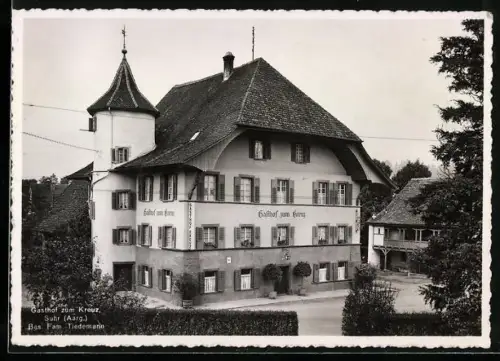 AK Suhr /Aarg., Gasthof zum Kreuz, Bes. Fam. Tiedemann