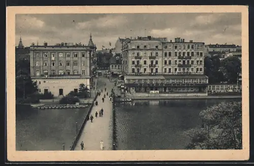 AK Königsberg, Partie an der Schlossteichbrücke