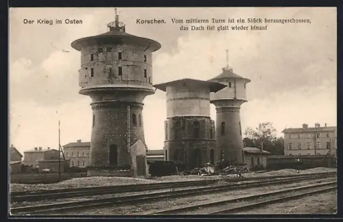 AK Korschen, Krieg im Osten, Mittleren Turm zerschossen