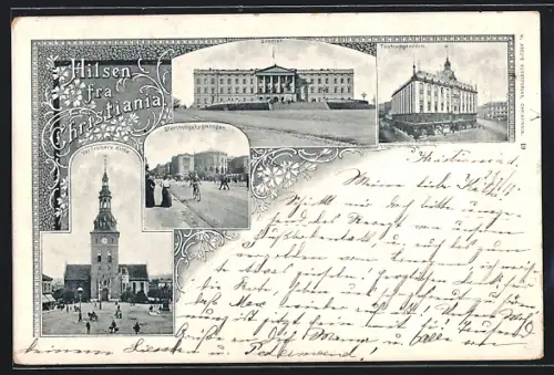 AK Christiania, Slottet, Tostrupgaarden, Storthingsbygningen, Vor Frelser`s Kirke