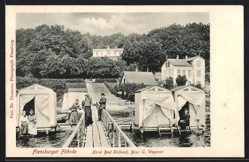 AK Flensburger Föhrde, Hotel Bad Kollund, Bes. C. Wegener