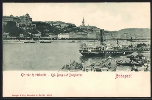 AK Budapest, Kgl. Burg und Burgbazar