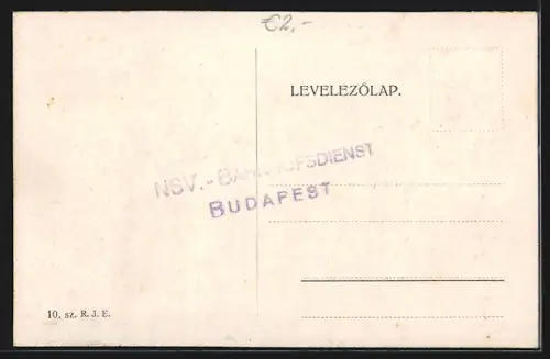 AK Budapest, Stadtwäldchen mit Bartha-Statue