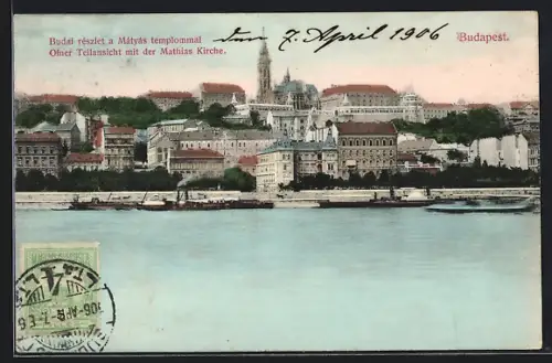 AK Budapest, Ofen mit Mathiaskirche