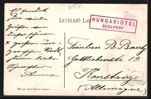 AK Budapest, Ofen mit Mathiaskirche