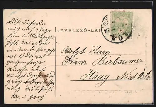 AK Budapest, Die neue Monumental-Stiege bei der Mathiaskirche