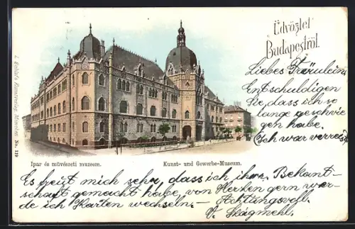 AK Budapest, Kunst- und Gewerbe-Museum