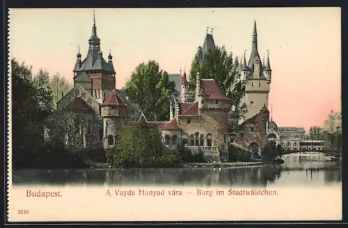 AK Budapest, Burg im Stadtwäldchen