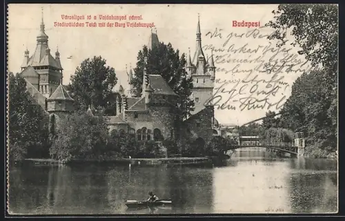 AK Budapest, Városligeti tó a Vajdahunyad várral