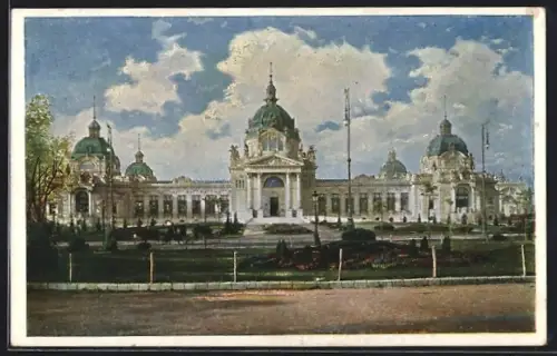 AK Budapest, Széchényi-Bad im Stadtwäldchen