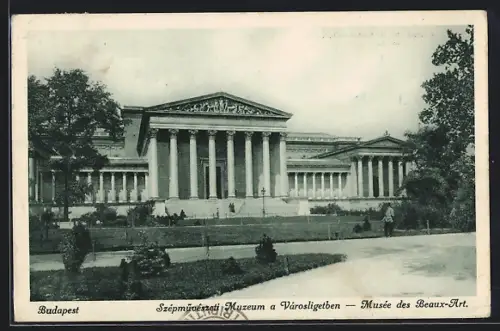 AK Budapest, Szépmüvészeti Muzeum a Városligetben