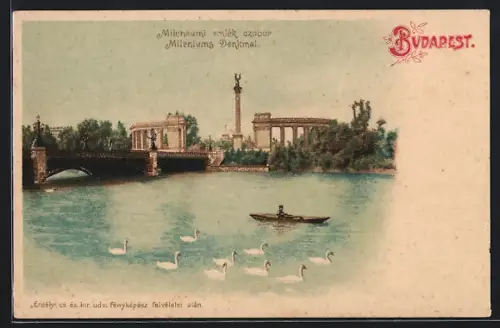 AK Budapest, Milleniums-Denkmal