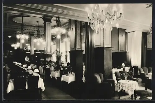 AK Budapest, Hotel Palace, Innenansicht