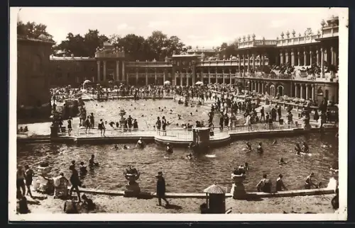 AK Budapest, Széchenyi Heilquellen-Strandbad