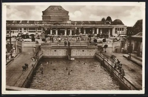 AK Budapest, Wellenbad des Kurhotels St. Gellért