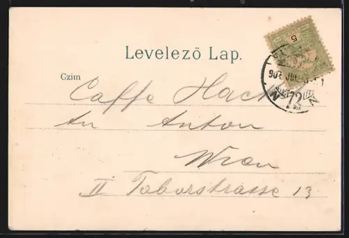 Lithographie Budapest, Neues Parlament