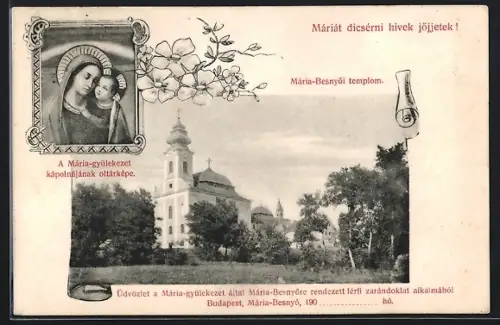 AK Máriabesnyö, Mária-Besnyöi templom, A Mária-gyülekezet kápolnájának oltárképe