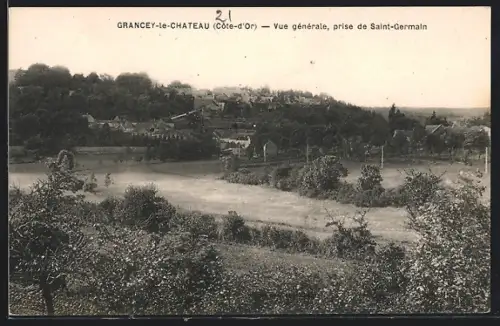 AK Grancey-le-Chateau, Vue generale, prise de Saint-Germain
