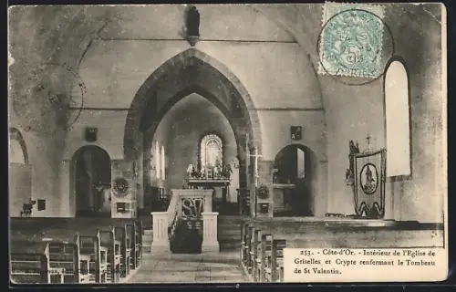 AK Griselles /Cote-d`Or, Interieur de l`Eglise